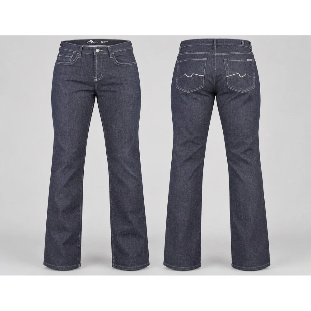 7ForAll Mankind Austyn Jean Men 32x32Blue Relaxed Straight Leg Stretch Dark nwot